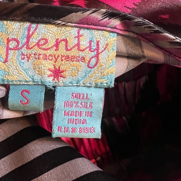 Plenty by Tracey Reese Pink and Silver Dress. 100% Silk. Size Small. - Picture 6 of 6